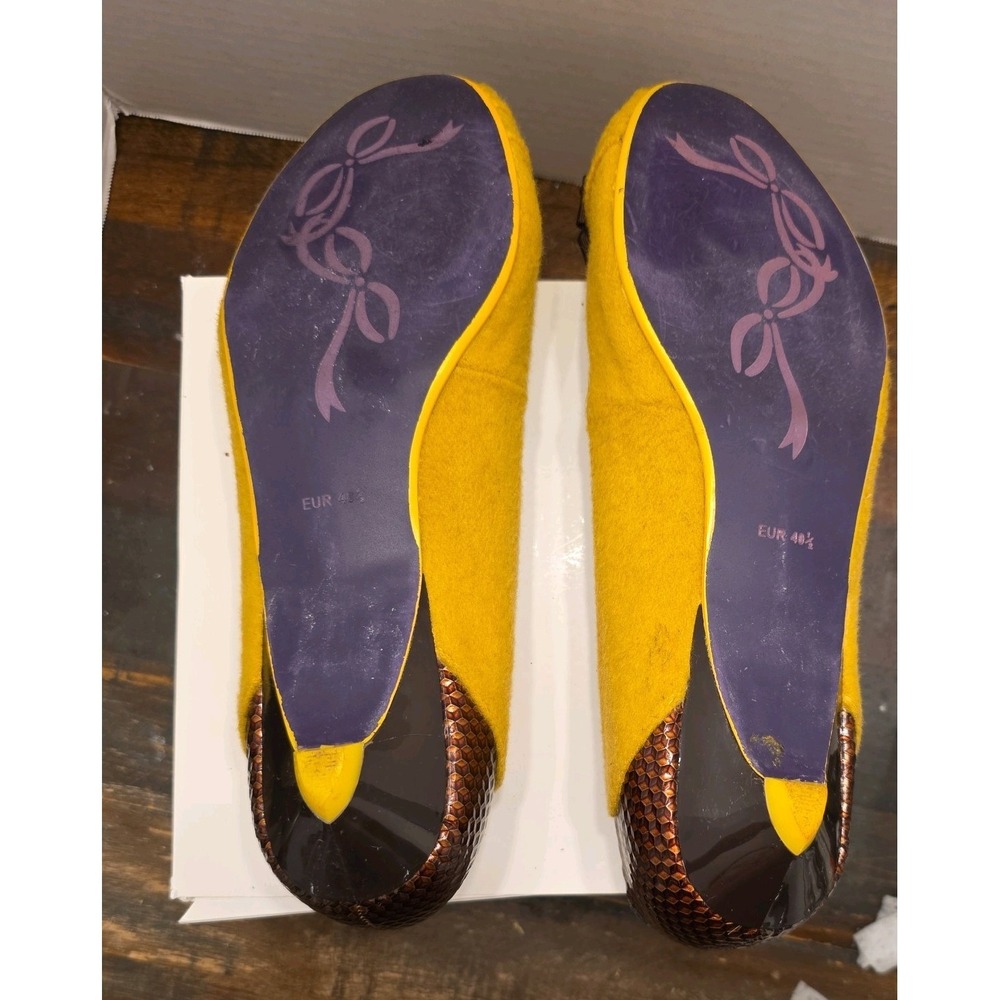 Poetic License Shoes Notice Me Flats Yellow Women's EUR size 40.5 US size 9.5 - Picture 13 of 16